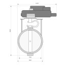 Auspuffklappe Elektrisch Edelstahl 76mm 3"